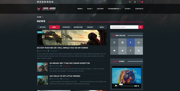 Game News Website